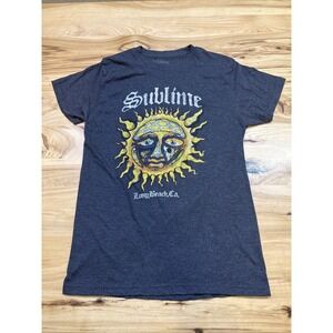 Sublime T Shirt Women Large Gray Sun Long Beach CA Graphic Short Sleeve Cotton